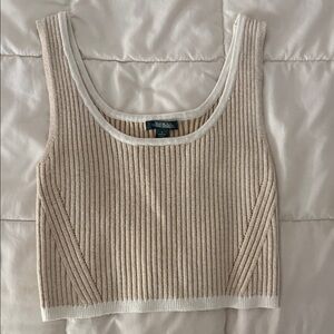 Wild Fable Beige Ribbed Crop Top